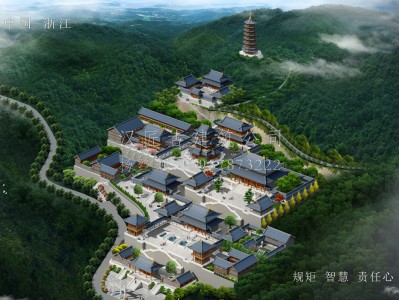 乐昌龙王寺古建规划设计布局图